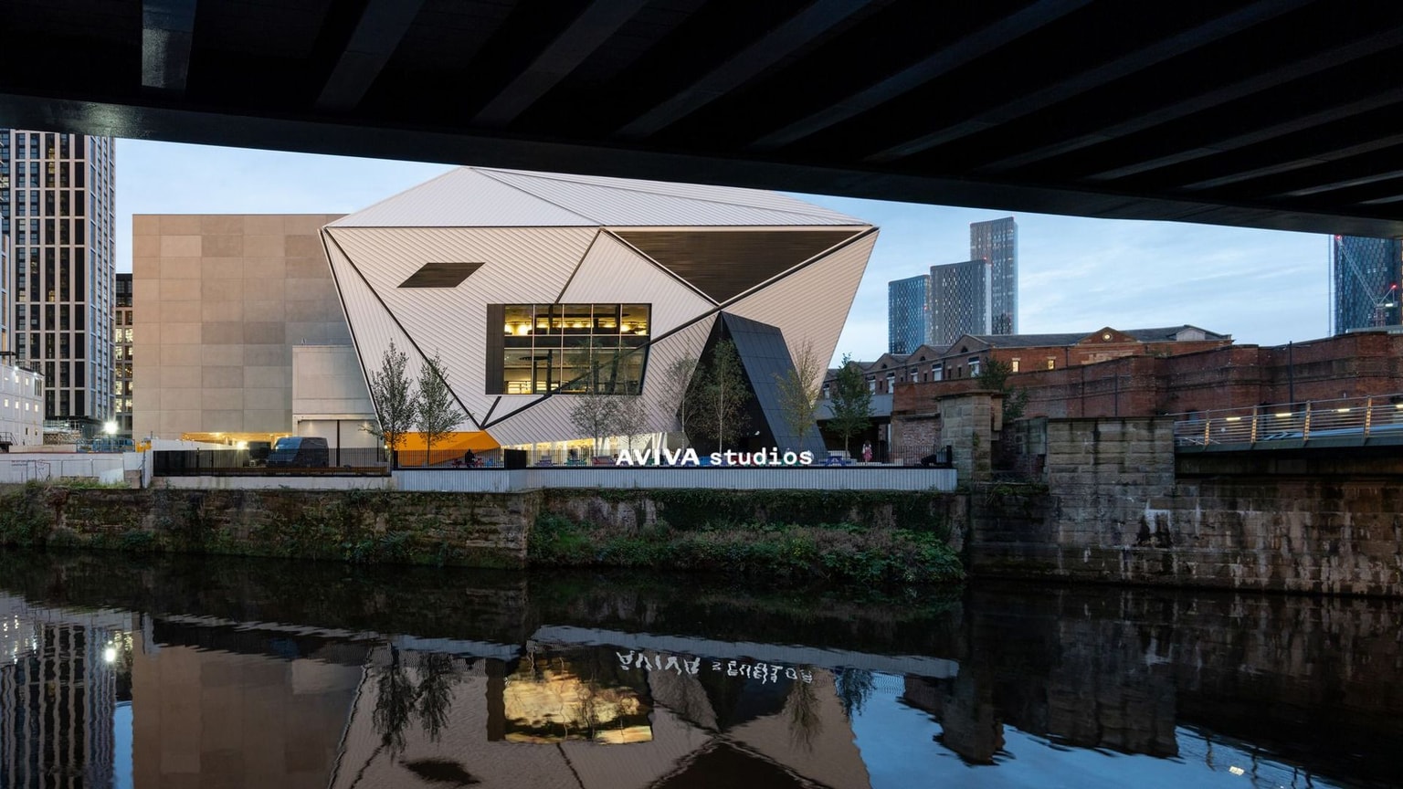 Exterior of Aviva Studios, Manchester
