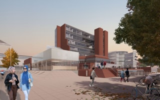 James Stirling Building University of Cambridge External Building CGI