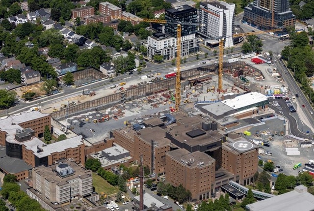 Queen Elisabeth II Heath Science Centre Toronto Building Site, pre building