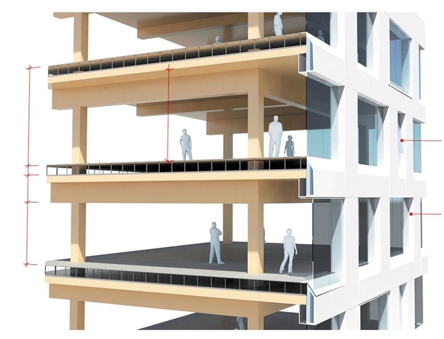 60-80 Atlantic Avenue Cross Section Colour Interior Exterior
