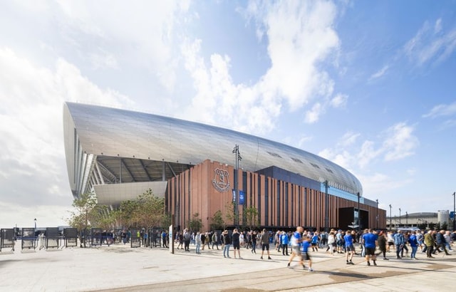 Everton Stadium Exterior Side view