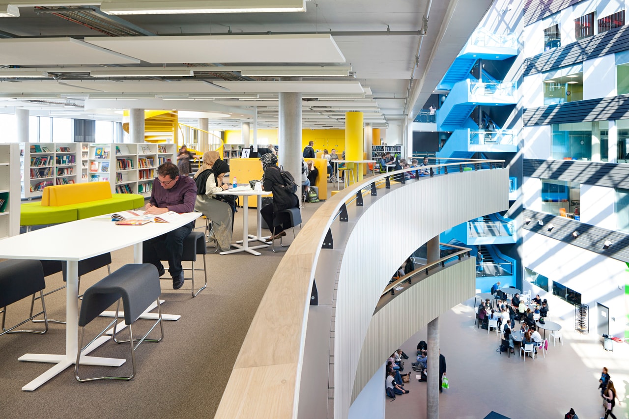 Cardiff and Vale College Community Campus Interior balcony