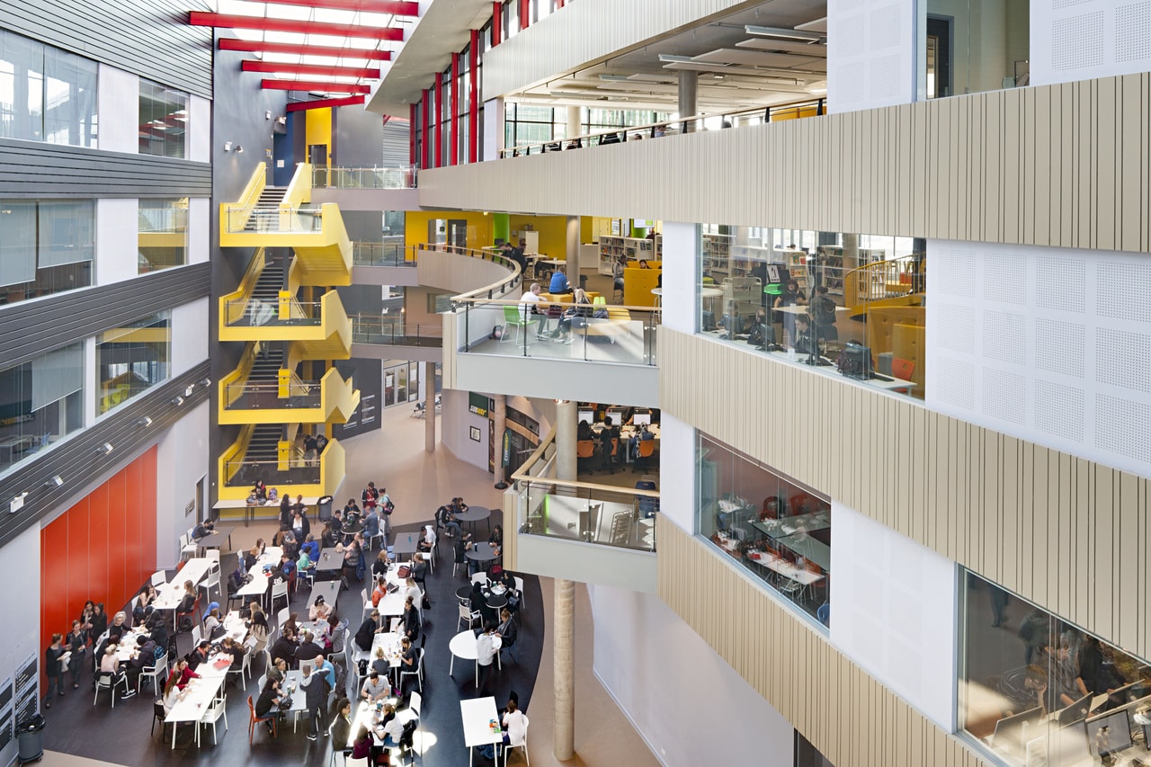 Cardiff and Vale College Community Campus Interior balcony