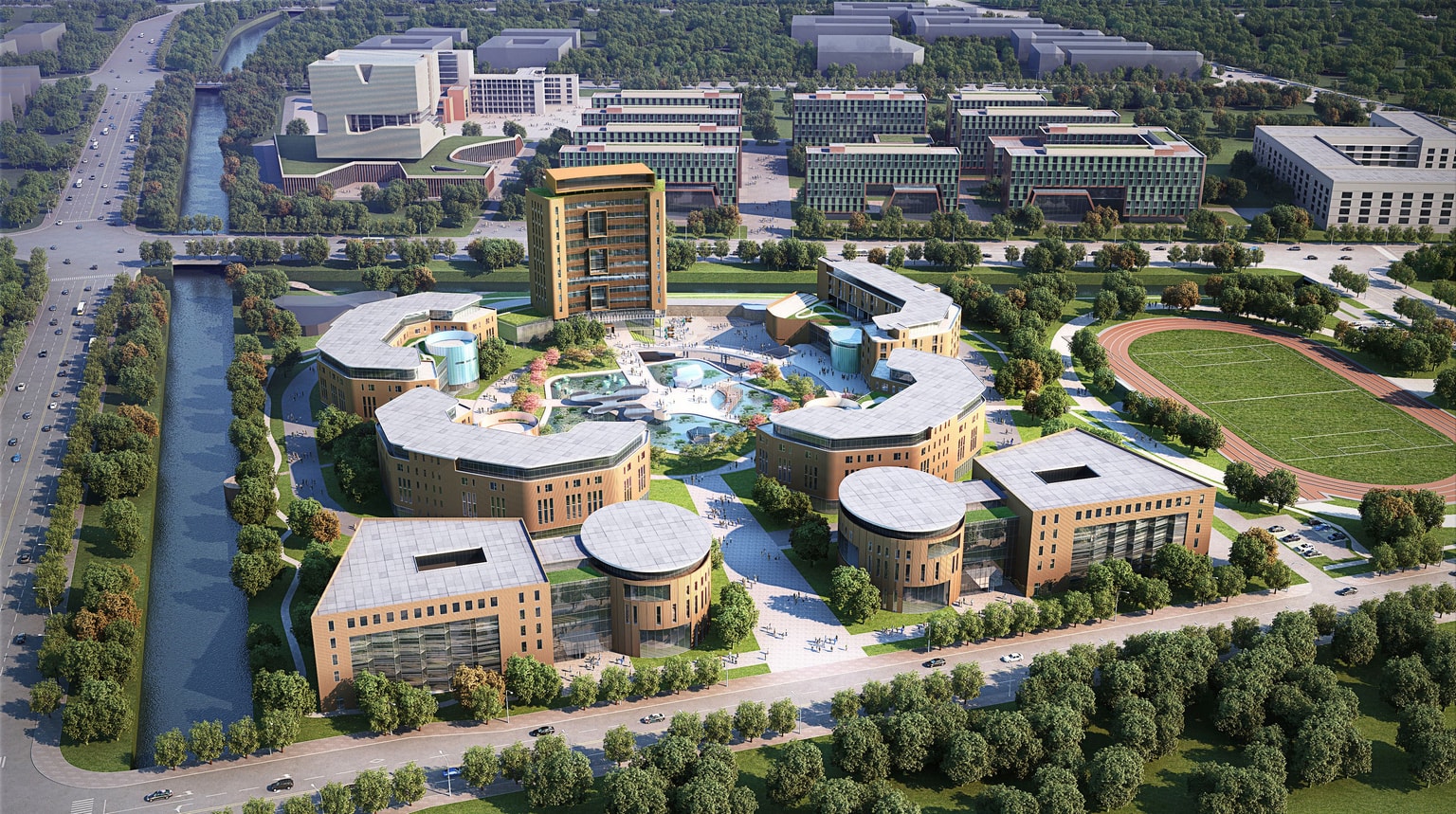 Xian Liverpool Uni in China_CGI of Masterplan