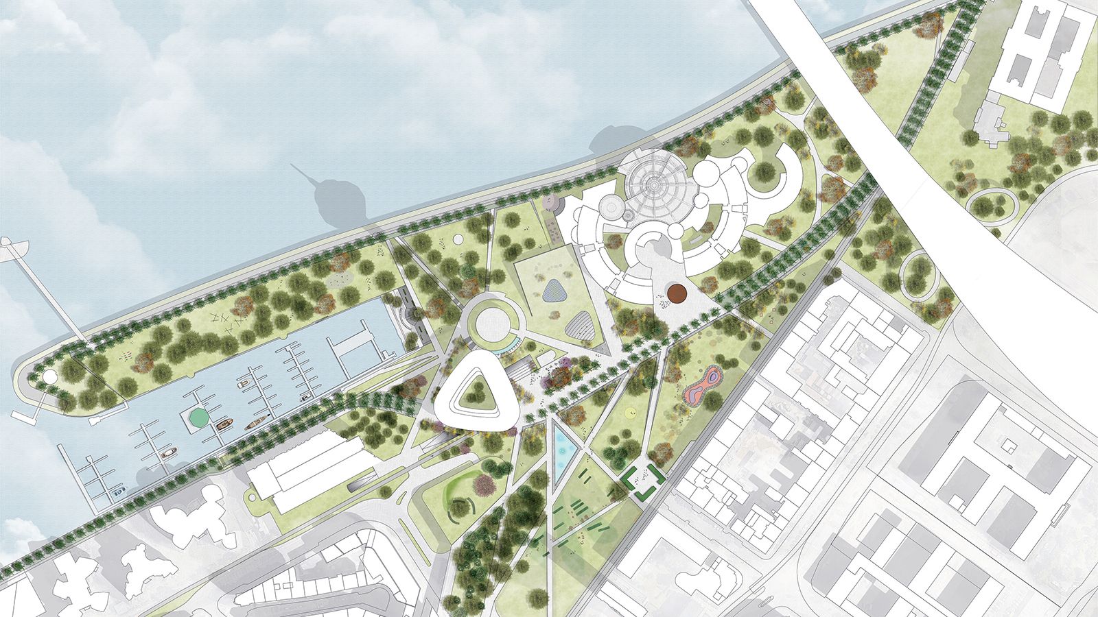 Düsseldorf, Landtag und Bürgerpark