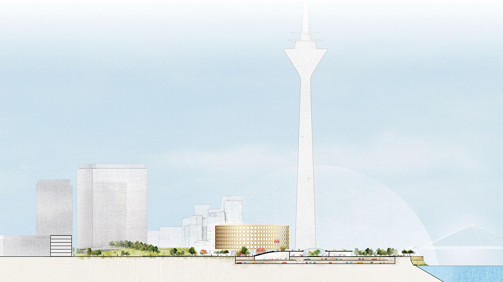 Düsseldorf, Landtag und Bürgerpark